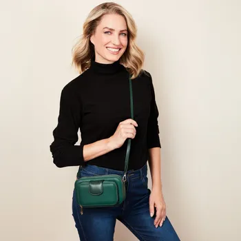 Dámské pantofle Taška Suse 2v1 tmavě zelená