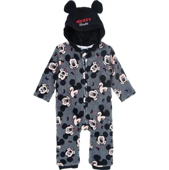 Šedý plyšový overal Disney Mickey Mouse Velikost: 96