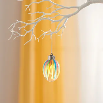 Vánoční dekorace LED skleněné vajíčko Eldo