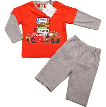 Chlapecké pyžamo Cars - chlapecké šedo-červené pyžamo baby Velikost: 67