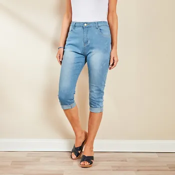 Dámské tričko Capri džíny světle modrá S