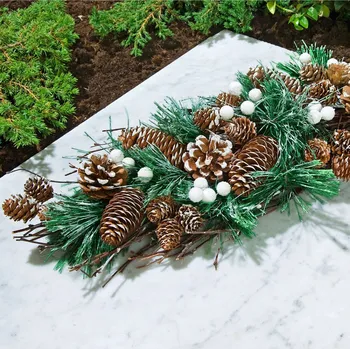 Jedlová dekorace na hrob 40 x 20 cm.