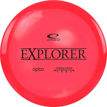 Disc golf Latitude 64° EXPLORER Opto Line Barva: Červená - transparentní, Váha: 174 g