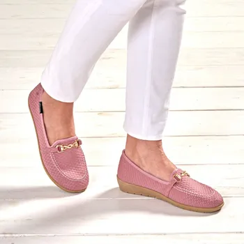 Dámské mokasíny Komfortní mokasíny - Barbel vínová 39