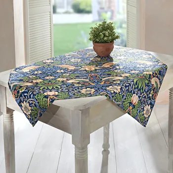 ubrus Ubrus Floral modrá/potisk 130x160 cm