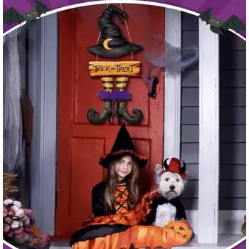 Dekorace na dveře - HALLOWEEN - KLOBOUK (Značka: GUANGDONG )