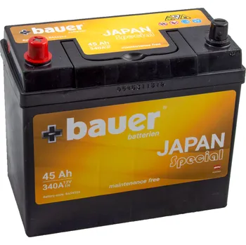 Autobaterie autobaterie BAUER Asia 45Ah 12V 380A 238x129x225 levá slabé jap.poly