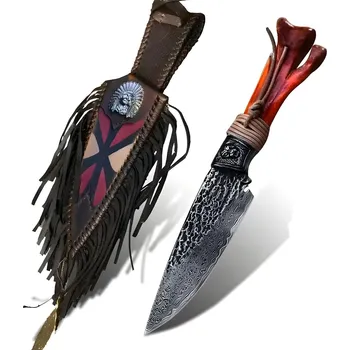 lovecký nůž Damaškový lovecký nôž HARAHU MA-29024 - Hnedá