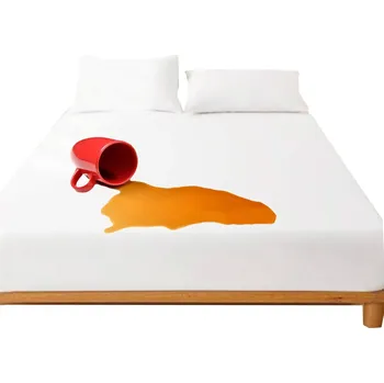 Prostěradlo Nepromokavé bavlna Prostěradlo 200x220 cm VODĚODOLNÉ bílé