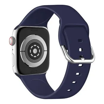 Chytré hodinky Jednobarevný řemínek s přezkou pro Apple Watch 42/44/45/46/49mm,Tmavě modrá