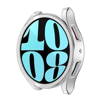 Chytré hodinky Ochranný silikonový kryt pro Samsung Galaxy Watch 6 Classic 43mm,Stříbrný