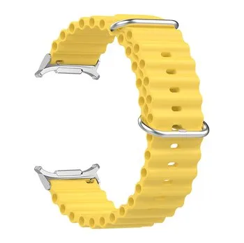 Chytré hodinky Vroubkovaný řemínek pro Samsung Galaxy Watch Ultra,Žlutá