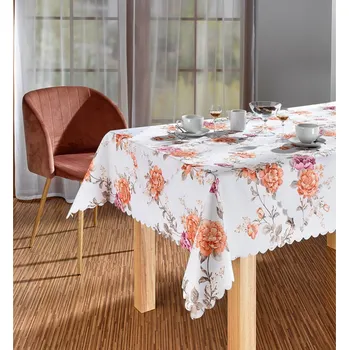 ubrus Ubrus Podzimní růže bílá/potisk 130x190 cm
