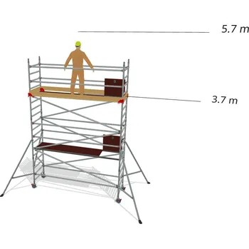 Lešení Hliníkové lešení Klimatek - výška 5,7 m - 3,2 m x 0,85 m (d/š)