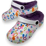 Fashion Dívčí fialové zateplené gumové nazouváky 01 Barva: Fialová, Velikost: 31