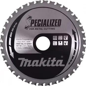 Pilový kotouč B-33423 Kotouč pilový ocel SPECIALIZED 185x2x30mm 38Z Makita