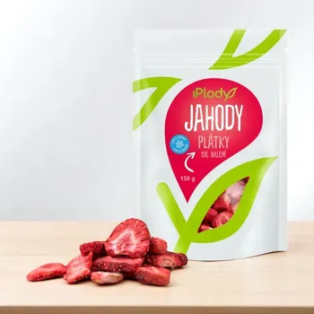 Sušené ovoce iPlody Jahody lyofilizované, XXL balení 150 g