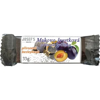 Josef´s snacks Makovo švestková tyčinka bez lepku 33g