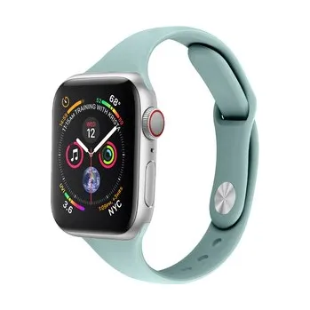 Příslušenství k chytrým hodinkám Silikonový tenký řemínek pro Apple Watch 38/40/41/42(S10)mm,Tyrkysový