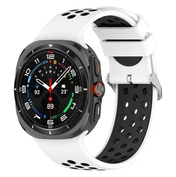 Chytré hodinky Dvojbarevný řemínek pro Samsung Galaxy Watch Ultra,Bílo-Černý