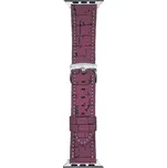 Koženkový řemínek s přezkou pro Apple Watch 42/44/45/46/49mm,Vínová