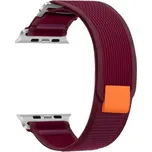 Nylonový řemínek se stahovacím poutkem a sponou pro Apple Watch 38/40/41/42(S10)mm,Vínová