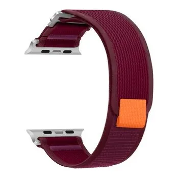 Chytré hodinky Nylonový řemínek se stahovacím poutkem a sponou pro Apple Watch 38/40/41/42(S10)mm,Vínová
