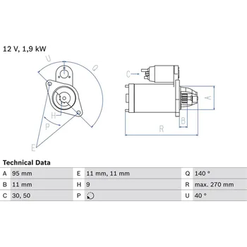 Startér Startér BOSCH 0 986 016 740