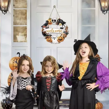 Malá dekorace na dveře - HALLOWEEN - VĚNEC (Značka: GUANGDONG )