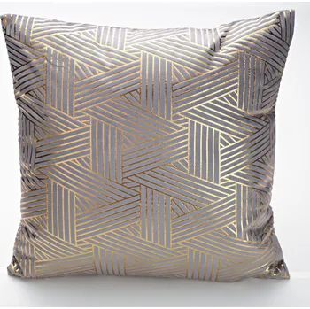 Povlak na dekorativní polštářek Povlak na polštář pruhy zlatá 45x45 cm