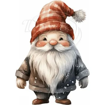 Textilní nažehlovací páska Dante Nažehlovačka Skřítek vánoční - 8 x 12 cm