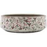 Béžová keramická mísa s cesmínou Holly - Ø 30*10 cm