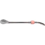 Mate Green Bombilla LAGRIMA růžová (22 cm) + štěteček a krabička