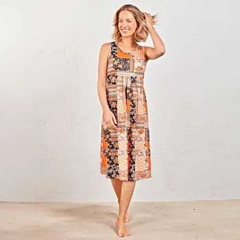 Dámské šaty Letní šaty Pia oranžová/potisk M