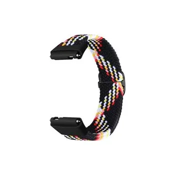 Chytré hodinky Pletený náramek pro Xiaomi Redmi Watch 3 Lite / Watch 3 Active,Černý duhový