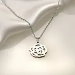 Náhrdelník Růže stříbrná 45 cm + 5 cm prodloužení