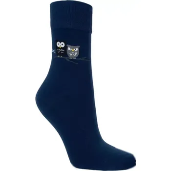 Dámské ponožky Ponožky RS 12065 navy, sovy velikost 35-38
