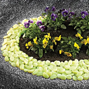 Květináč 100 oblázků svítících ve tmě tmavě svítící 2,5 x 1,5 cm