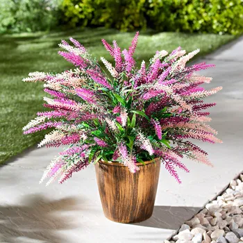 umělá květina 3Pagen Kytice vřesu ve vintage květináči Gainsborough 41 cm, průměr 39 cm