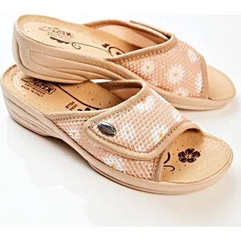Dámské pantofle Pantofle Fleur béžová/bílá 37