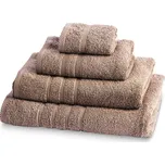 Ručník s bordurou béžová 90x150 cm