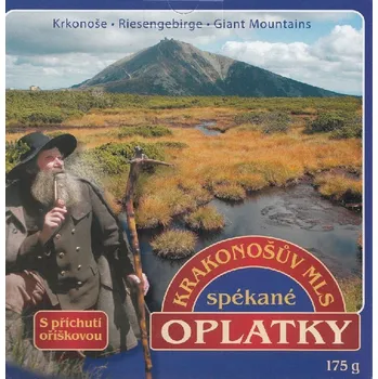 Dárkový potravinový koš Krakonošův mls plněné oplatky různé příchutě 175 gramů - Žaneta Matulová