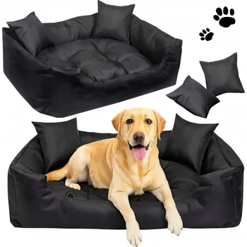 Pelíšek pro psa Kotec bouda černá 130 cm x 105 cm