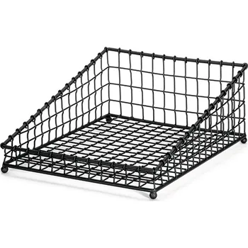 chlebník Koš na pečivo obdélníkový ocelový drátěný 485x380x190 mm, TC-GM1519 Koš bufetový na pečivo drátěný