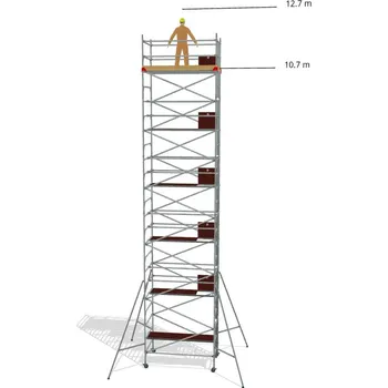 Lešení Hliníkové lešení Klasiko - výška 12,7 m - 2,5 m x 1,45 m (d/š)