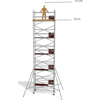 Lešení Hliníkové lešení Klimatek - výška 11,2 m - 2,5 m x 0,85 m (d/š)