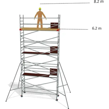 Lešení Hliníkové lešení Klimatek - výška 8,2 m - 3,2 m x 0,85 m (d/š)