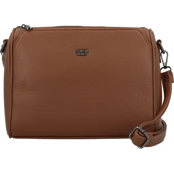 Módní dámská koženková crossbody kabelka Coveri Leanne, coffee