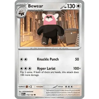 Sběratelská karetní hra Pokémon MEG 112/132 Bewear - Mega Evolution Stav: Near Mint, Verze: REVERSE HOLO