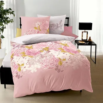 Povlečení Povlečení na jednolůžko Dolce Vita růžová 80x80 cm + 135x200 cm 135 x 200 cm 80 x 80 cm